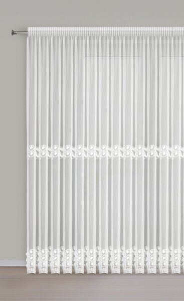 Dekorstudio Záclona INGA s riasiacou páskou 350x250cm - biela
