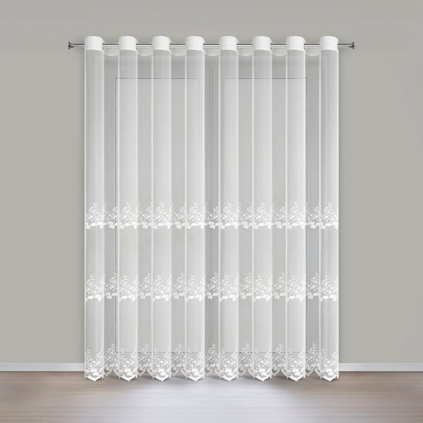 Dekorstudio Záclona JASMINA s výšivkou 350x250cm - biela