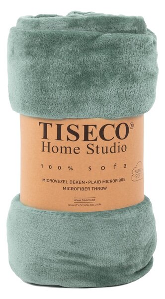 Zelená mikroplyšová deka Tiseco Home Studio, 130 x 160 cm