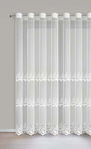 Dekorstudio Záclona JASMINA s výšivkou 350x250cm - biela