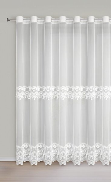 Dekorstudio Záclona s výšivkou FRANCIS 350x250cm - biela