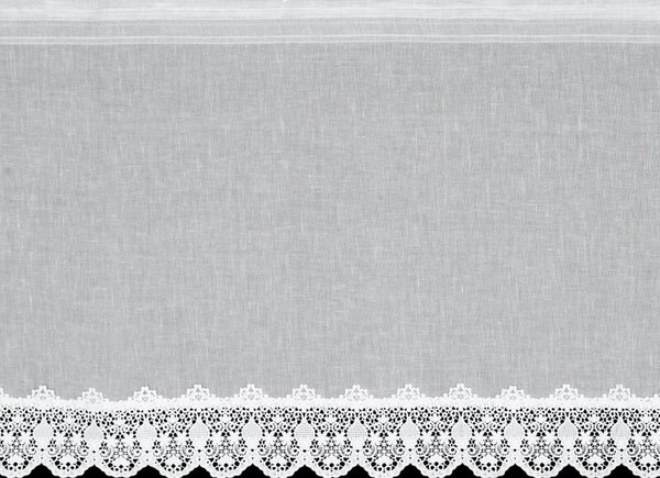 Dekorstudio Krátka záclona KASANDRA s riasiacou páskou 150x70cm - biela