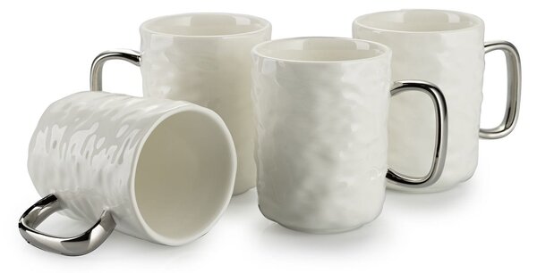 Čajový/kávový set Selena Silver White