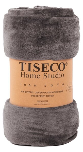 Sivá mikroplyšová deka Tiseco Home Studio, 150 x 200 cm