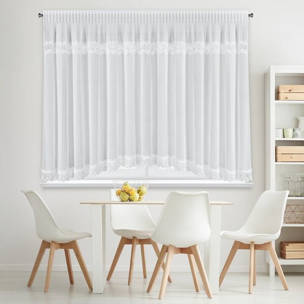 Dekorstudio Záclona MARLENA s riasiacou páskou 400x160cm - biela