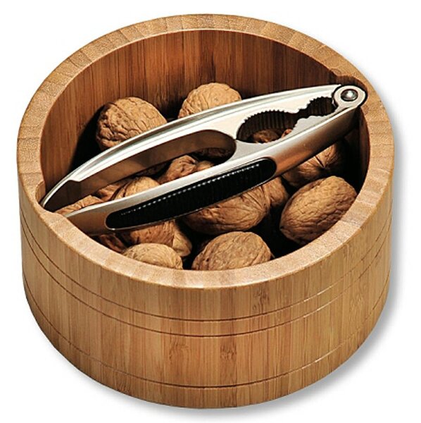 Drevená miska na orechy s luskáčikom Nuts, 17x7 cm