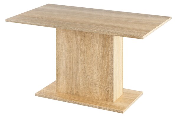 KONDELA Jedálenský stôl, dub sonoma, 138x79 cm, OLYMPA