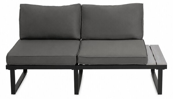 Furnigo Záhradný kovový set Malaga - čierny/antracit podušky