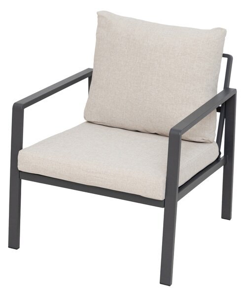 Furnigo Záhradný kovový set Valencia - antracit/béžové podušky