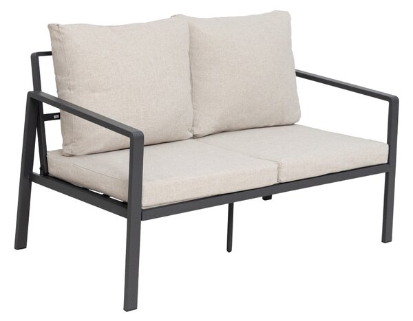 Furnigo Záhradný kovový set Valencia - antracit/béžové podušky