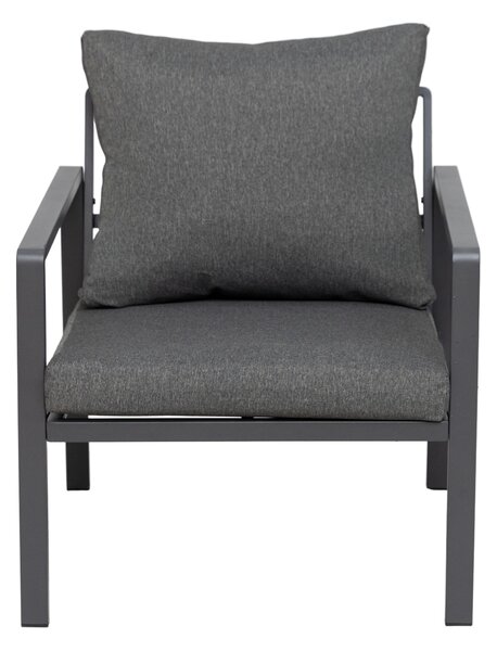 Furnigo Záhradný kovový set Valencia - antracit/sivé podušky