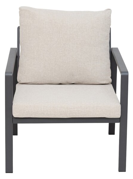 Furnigo Záhradný kovový set Valencia - antracit/béžové podušky