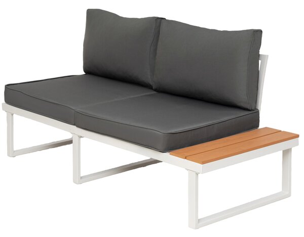 Furnigo Záhradný kovový set Malaga - biely/antracit podušky