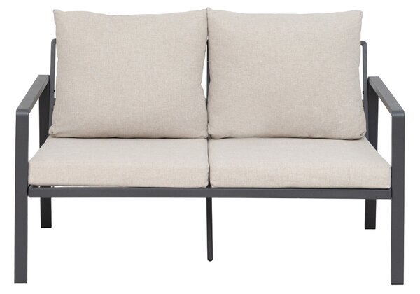 Furnigo Záhradný kovový set Valencia - antracit/béžové podušky