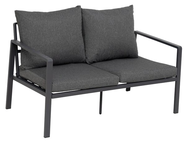Furnigo Záhradný kovový set Valencia - antracit/sivé podušky