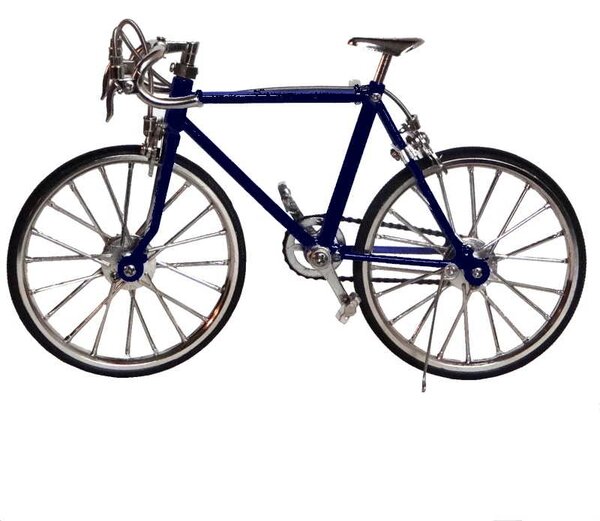 Cestný bicykel modrý tmavý model 20cm
