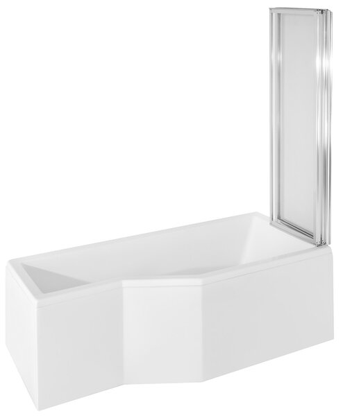 Besco Akrylátová atypická vaňa s vaňovou zástenou INTEGRA VK 3 150x75 (170x75) BESCO-Rozmery: 150x75, BESCO-Farba: Biela, BESCO-Orientácia: Ľavá