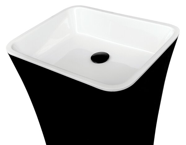 Besco Voľne stojace umývadlo z liateho mramoru Assos BW UM VS 52x41x85 cm