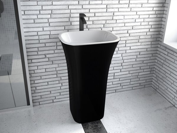 Besco Voľne stojace umývadlo z liateho mramoru Assos BW UM VS 52x41x85 cm