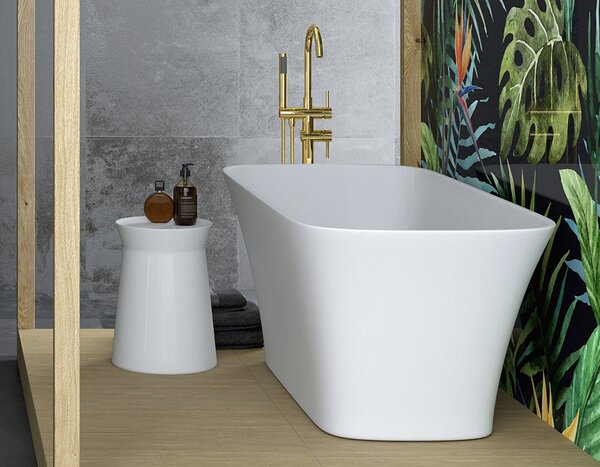 Besco Voľne stojaca vaňa z liateho mramoru Assos S-Line 160x70 BESCO-Typ výpuste: Click-Clack štandard, chróm, BESCO-Rozmery: 160x70, BESCO-Farba: Biela