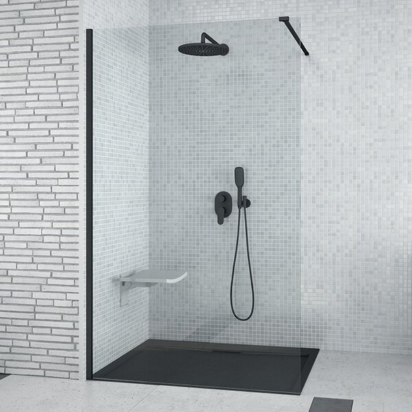 Besco Sprchovací kút Walk-In AVEO B 90 (100, 110, 120, 130, 140), výška 195 cm - bez vaničky BESCO-Rozmery: šírka: 90