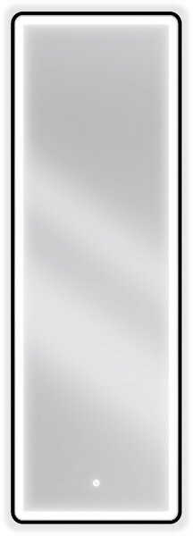 Mexen Coro, LED kúpeľňové zrkadlo s podsvietením a čiernym rámom 50x150 cm, 6000K, ochrana proti zahmlievaniu, 9817-050-150-611-70
