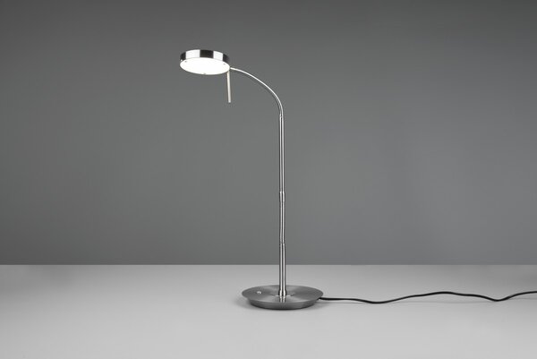 Trio 523310107 LED stolové svietidlo Monza 1x12W | 1400lm | 2300 + 3000 + 4000K - ohybné rameno, stmievateľné, pamäťová funkcia, matný nikel