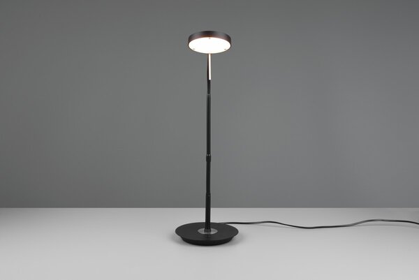 Trio 523310132 LED stolové svietidlo Monza 1x12W | 1400lm | 2300 + 3000 + 4000K - ohybné rameno, stmievateľné, pamäťová funkcia, čierna