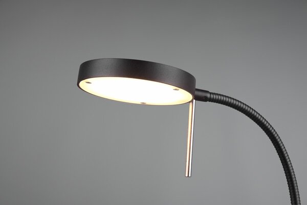 Trio 523310132 LED stolové svietidlo Monza 1x12W | 1400lm | 2300 + 3000 + 4000K - ohybné rameno, stmievateľné, pamäťová funkcia, čierna