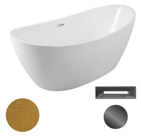 Besco Akrylátová voľne stojaca vaňa Ayla Glam Z 170x80