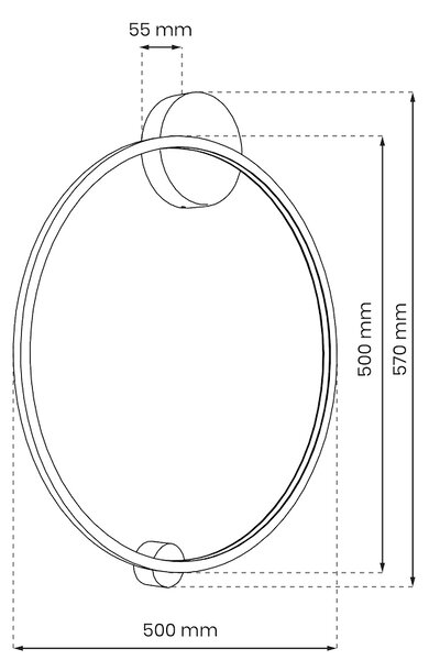 Nástenné LED svietidlo Saturno2, 1x LED 25w, 4000k, b