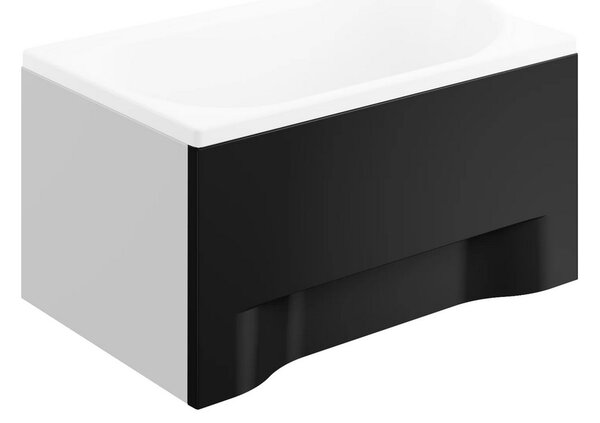 Univerzálny čelný krycí panel čierny k obdĺžnikovej vani Polimat POLIMAT-Rozmery: 100x51 - pre vane: CAPRI 100x70 / MINI 100x65