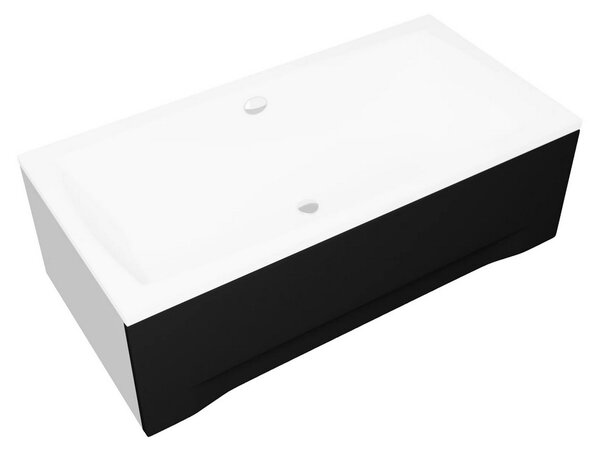Univerzálny čelný krycí panel čierny k obdĺžnikovej vani Polimat POLIMAT-Rozmery: 100x51 - pre vane: CAPRI 100x70 / MINI 100x65