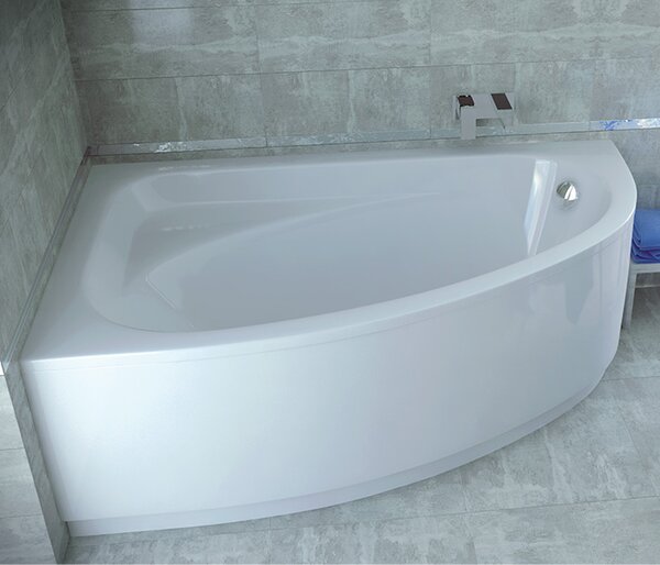 Besco Krycí panel k asymetrickej vani Cornea P 140x80 (150x100), biely BESCO-Rozmery: 140x80, BESCO-Farba: Biela, BESCO-Orientácia: Ľavá