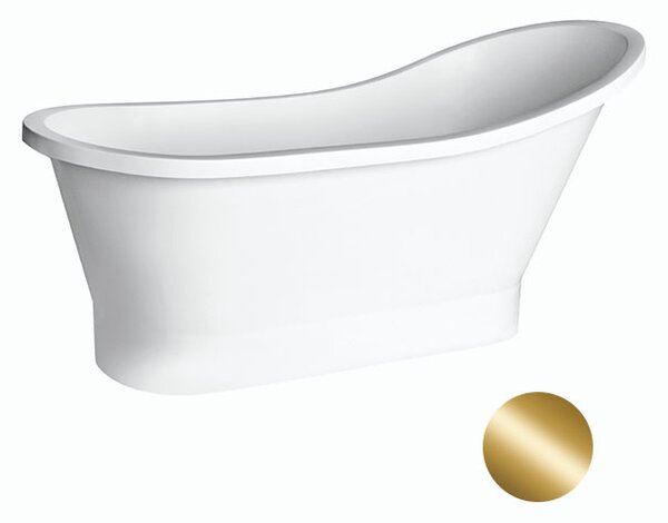 Besco Voľne stojaca vaňa z liateho mramoru Gloria 150x67 (160x67,5) BESCO-Typ výpuste: Click-Clack štandard, chróm, BESCO-Rozmery: 150x67, BESCO-Farba: Biela