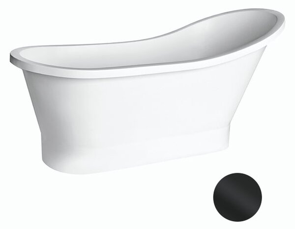 Besco Voľne stojaca vaňa z liateho mramoru Gloria 150x67 (160x67,5) BESCO-Typ výpuste: Click-Clack štandard, chróm, BESCO-Rozmery: 150x67, BESCO-Farba: Biela