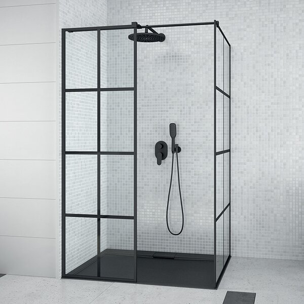 Besco Sprchový kút Walk-In EXCEA 100x80 (100x90, 120x80, 120x90), výška 190 cm - bez vaničky