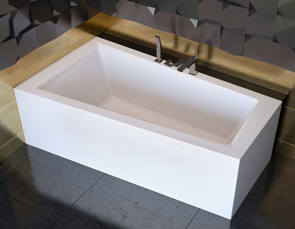 Besco Krycí panel k asymetrickej vani Intima P 150x85 (160x90), biely BESCO-Rozmery: 150x85, BESCO-Farba: Biela