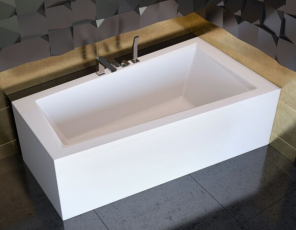 Besco Krycí panel k asymetrickej vani Intima P 150x85 (160x90), biely BESCO-Rozmery: 150x85, BESCO-Farba: Biela