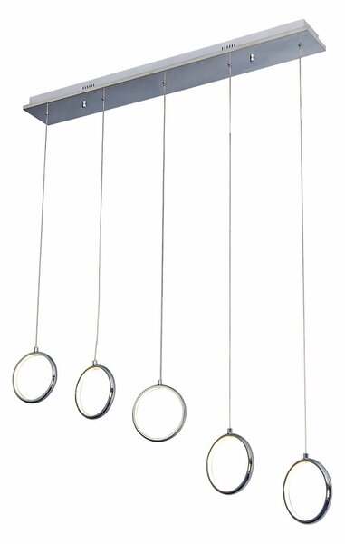Závesné LED svietidlo Anello, 5x LED 35w, 4000k, ch