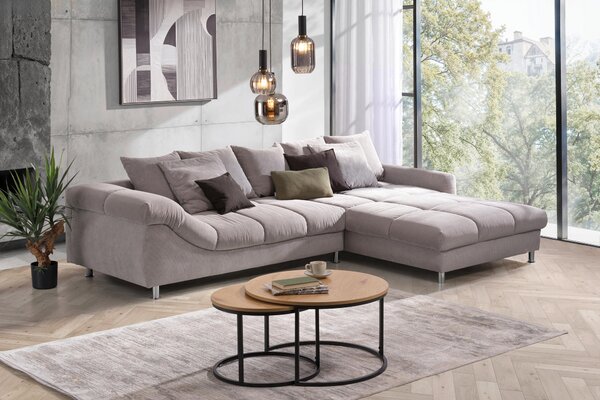 SEDACIA SÚPRAVA, textil, sivá, strieborná Carryhome - Sedačky