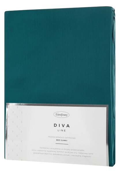 SATÉNOVÉ PRESTIERADLO DINA 160X200 CM TYRKYSOVÉ