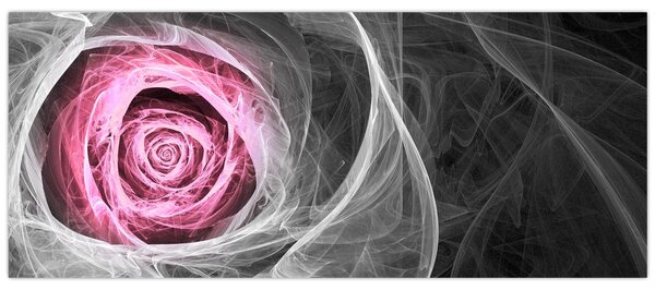 Obraz - Abstraktné ruže, fuchsiová (120x50 cm)
