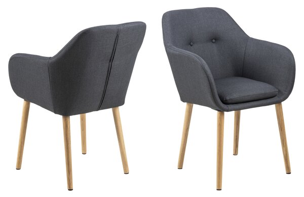 Dizajnová stolička Nashira, antracitová