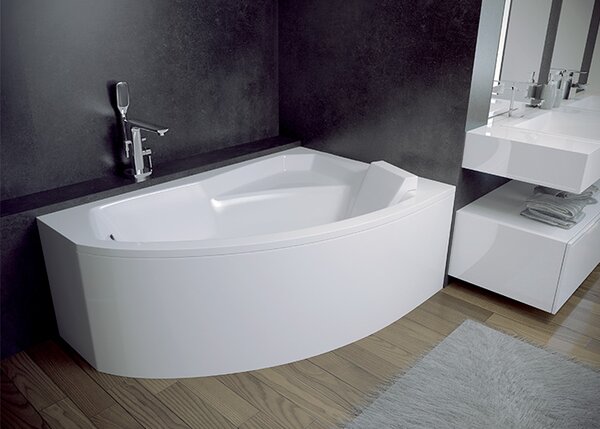 Besco Krycí panel k asymetrickej vani Rima P 130x85 (140x90, 150x95x, 160x100, 170x110), biely BESCO-Rozmery: 130x85, BESCO-Farba: Biela