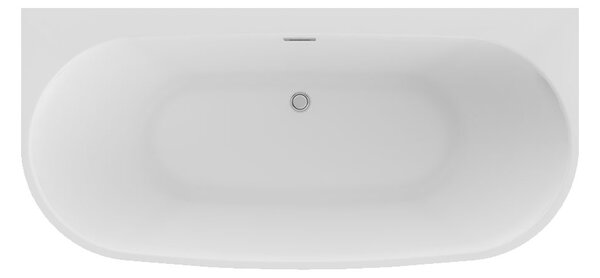 Polimat Akrylátová voľne stojaca vaňa k stene Risa 160x80 POLIMAT-Rozmery: 160x80, POLIMAT-Farba vane: Biela / biela lesk