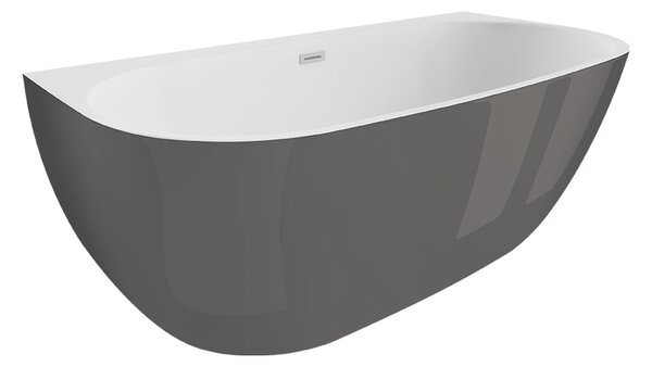 Polimat Akrylátová voľne stojaca vaňa k stene Risa 160x80 POLIMAT-Rozmery: 160x80, POLIMAT-Farba vane: Biela / biela lesk