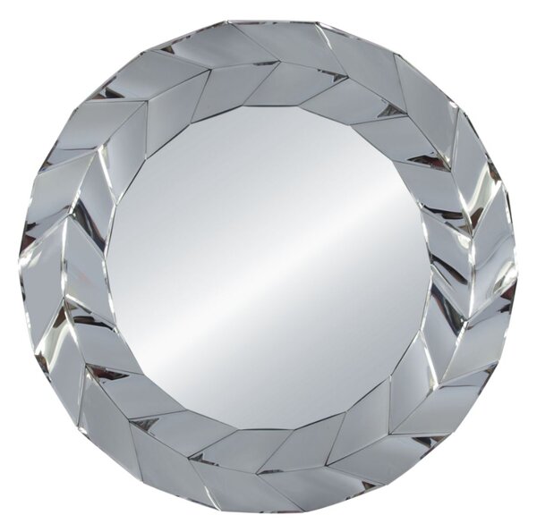 Okrúhle zrkadlo v ozdobnom ráme v podobe zrkadlového opletu 90 cm Moly