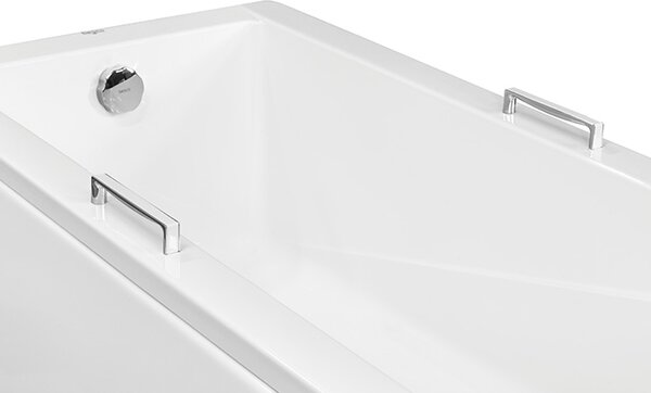 Besco Madlo k akrylátovým vaniam OXA W/CR MAD (170x18x34 mm | farba: chróm/biela )