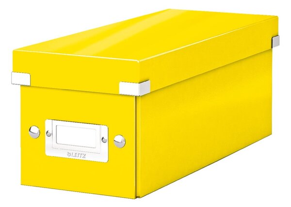 Žltý kartónový úložný box s vekom 14x35x14 cm Click&Store – Leitz